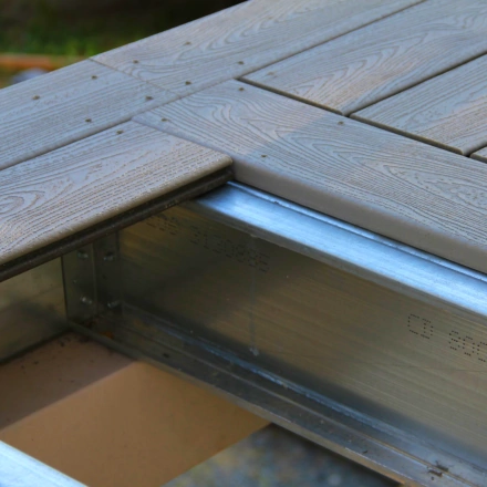 Steel deck framing with decking installed on top Steel deck framing with decking installed on top